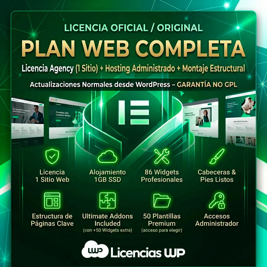 Licencia elementor pro plan web completa